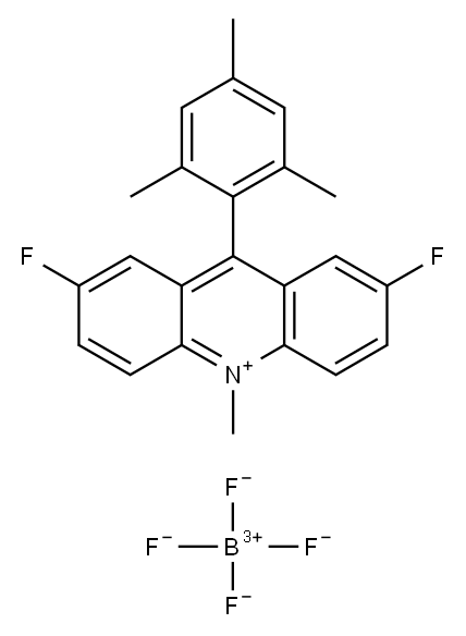 2,7-二氟-9-均三甲基苯-10-甲基吖啶-10-鎓四氟硼酸盐 结构式