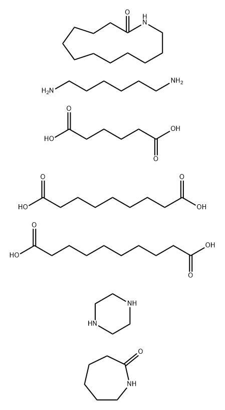 Decanedioic acid polymer with azacyclotridecan-2-one, hexahydro-2H-azepin-2-one, 1,6-hexanediamine, hexanedioic acid, nonanedioic acid and piperazine 结构式
