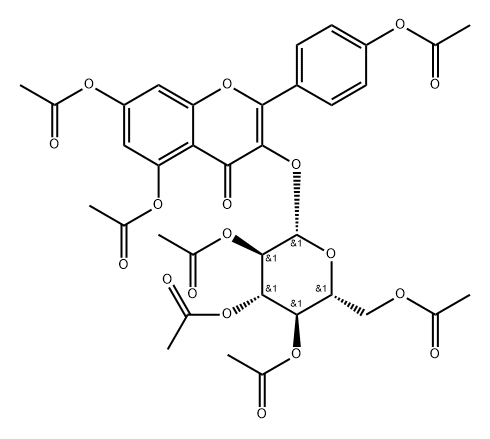 Astragalin heptaacetate 结构式