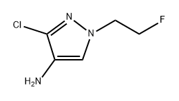 3-chloro-1-(2-fluoroethyl)pyrazol-4-amine 结构式