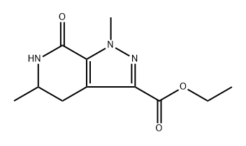 ethyl 1,5-dimethyl-7-oxo-5,6-dihydro-4H-pyrazolo[3,4-c]pyridine-3-carboxylate 结构式