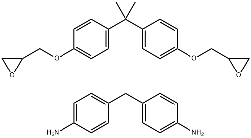 4,4'-亚甲基双苯胺与2,2'-(1-甲基亚乙基)双(4,1-亚苯氧亚甲基)双环氧乙烷的聚合物 结构式