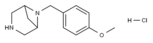 3,6-Diazabicyclo[3.1.1]heptane, 6-[(4-methoxyphenyl)methyl]-, hydrochloride (1:1) 结构式