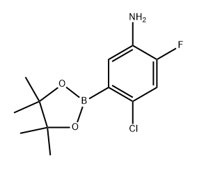4-氯-2-氟-5-(4,4,5,5-四甲基-1,3,2-二氧硼杂环戊烷-2-基)苯胺 结构式