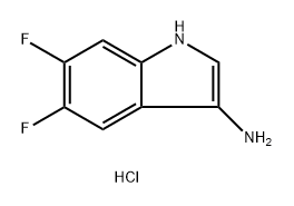 5,6-二氟-1H-吲哚-3-胺盐酸盐 结构式