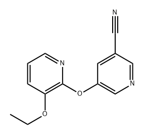 5-((3-乙氧基吡啶-2-基)氧基)烟腈 结构式