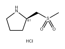 (2R)-2-(methanesulfonylmethyl)pyrrolidine hydrochloride 结构式