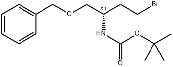 tert-butyl N-[(2S)-1-(benzyloxy)-4-bromobutan-2-yl]carbamate 结构式