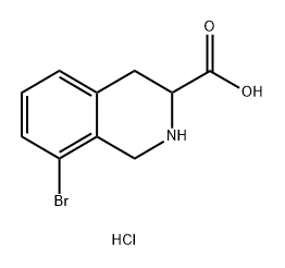 8-bromo-1,2,3,4-tetrahydroisoquinoline-3-carboxylic acid hydrochloride 结构式