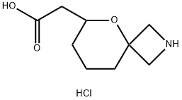 2-{5-oxa-2-azaspiro[3.5]nonan-6-yl}acetic acid hydrochloride 结构式