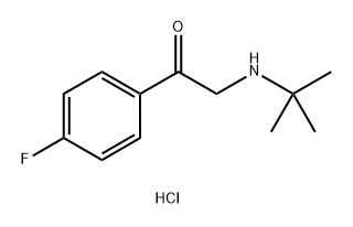 2-(tert-butylamino)-1-(4-fluorophenyl)ethan-1-one hydrochloride 结构式