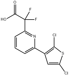 2-[6-(2,5-dichlorothiophen-3-yl)pyridin-2-yl]-2,2-difluoroacetic acid 结构式