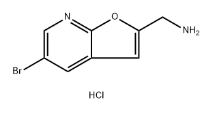 1-{5-bromofuro[2,3-b]pyridin-2-yl}methanamine
hydrochloride 结构式