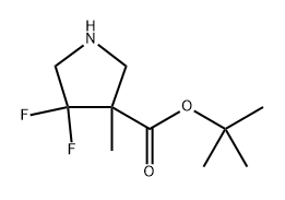 tert-butyl 4,4-difluoro-3-methyl-pyrrolidine-3-carboxylate 结构式