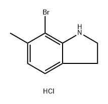 7-bromo-6-methyl-2,3-dihydro-1H-indole hydrochloride 结构式