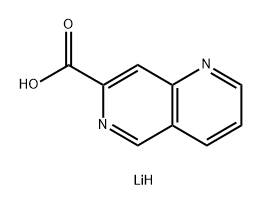 lithium(1+) 1,6-naphthyridine-7-carboxylate 结构式