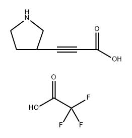 3-(pyrrolidin-3-yl)prop-2-ynoic acid, trifluoroacetic acid 结构式