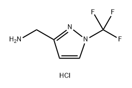 (1-(三氟甲基)-1H-吡唑-3-基)甲胺盐酸盐 结构式