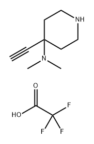 4-ethynyl-N,N-dimethylpiperidin-4-amine, trifluoroacetic acid 结构式