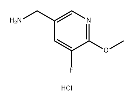 (5-氟-6-甲氧基吡啶-3-基)甲胺盐酸盐 结构式