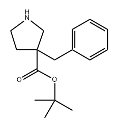 tert-butyl 3-benzylpyrrolidine-3-carboxylate 结构式