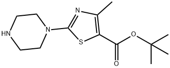 4-甲基-2-(1-哌嗪基)-,1,1-二甲基-5-噻唑羧酸乙酯 结构式