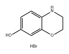 3,4-二氢-2H-苯并[B][1,4]噁嗪-7-醇氢溴酸盐 结构式