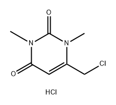 6-(chloromethyl)-1,3-dimethyl-1,2,3,4-tetrahydropyrimidine-2,4-dione hydrochloride 结构式