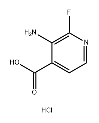 3-氨基-2-氟吡啶-4-羧酸(盐酸盐) 结构式