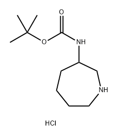 氮杂环庚烷-3-基氨基甲酸叔丁酯盐酸盐 结构式