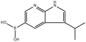 (3-异丙基-1H-吡咯并[2,3-B]吡啶-5-基)硼酸 结构式