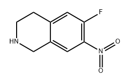 6-氟-7-硝基-1,2,3,4-四氢异喹啉 结构式
