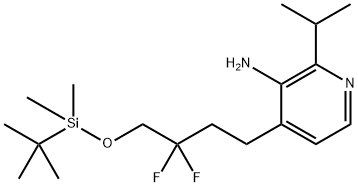 4-(4-((tert-butyldimethylsilyl)oxy)-3,3-difluorobutyl)-2-isopropylpyridin-3-amine 结构式