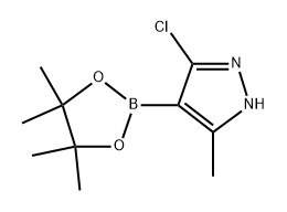 3-氯-5-甲基-4-(4,4,5,5-四甲基-1,3,2-二噁硼烷-2-基)-1H-吡唑 结构式