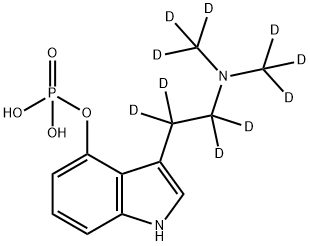 1H-Indol-4-ol, 3-[2-[di(methyl-d3)amino]ethyl-1,1,2,2-d4]-, 4-(dihydrogen phosphate) 结构式
