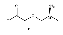 (S)-2-(2-氨基丙氧基)乙酸盐酸盐 结构式