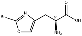 (S)-2-氨基-3-(2-溴噁唑-4-基)丙酸 结构式