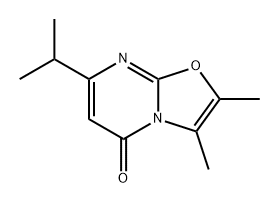7-isopropyl-2,3-dimethyl-5H-oxazolo[3,2-A]pyrimidin-5-one 结构式