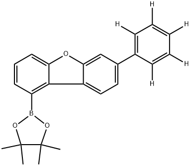 4,4,5,5-TETRAMETHYL-2-(7-(PHENYL-D5)DIBENZO[B,D]FURAN-1-YL)-1,3,2-DIOXABOROLANE 结构式