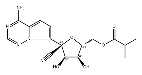 D-Altrononitrile, 2-C-(4-aminopyrrolo[2,1-f][1,2,4]triazin-7-yl)-2,5-anhydro-, 6-(2-methylpropanoate)