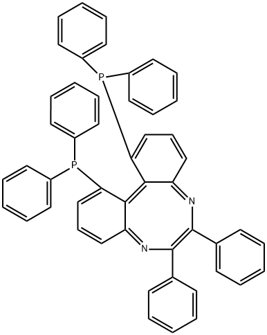 (R)-1,12-双(二苯基膦基)-6,7-二苯基二苯并[E,G][1,4]二氮杂环辛烯 结构式