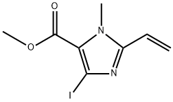 4-碘-1-甲基-2-乙烯基-1H-咪唑-5-羧酸甲酯 结构式