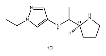 1-ethyl-N-{1-[(2S)-pyrrolidin-2-yl]ethyl}-1H-pyrazol-4-amine dihydrochloride 结构式