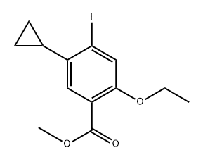 5-环丙基-2-乙氧基-4-碘代苯甲酸甲酯 结构式