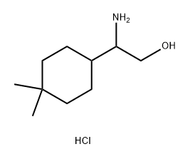 2-amino-2-(4,4-dimethylcyclohexyl)ethan-1-ol hydrochloride 结构式