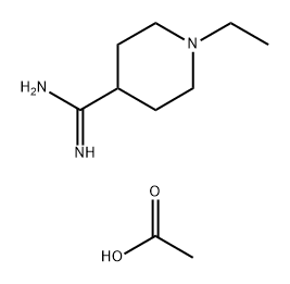 1-ethylpiperidine-4-carboximidamide, acetic acid 结构式