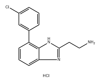 2-[4-(3-chlorophenyl)-1H-1,3-benzodiazol-2-yl]ethan-1-amine dihydrochloride 结构式