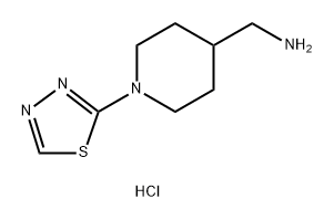 1-[1-(1,3,4-thiadiazol-2-yl)piperidin-4-yl]methanamine dihydrochloride 结构式