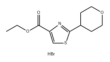 ethyl 2-(oxan-4-yl)-1,3-thiazole-4-carboxylate hydrobromide 结构式