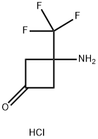3-氨基-3-(三氟甲基)环丁烷-1-酮盐酸盐 结构式
